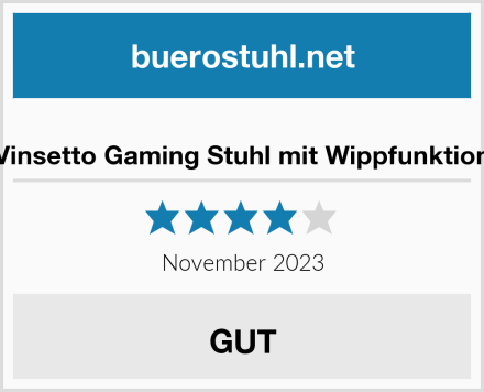  Vinsetto Gaming Stuhl mit Wippfunktion Test