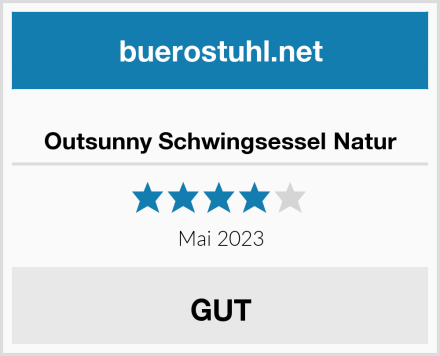 Outsunny Schwingsessel Natur Test